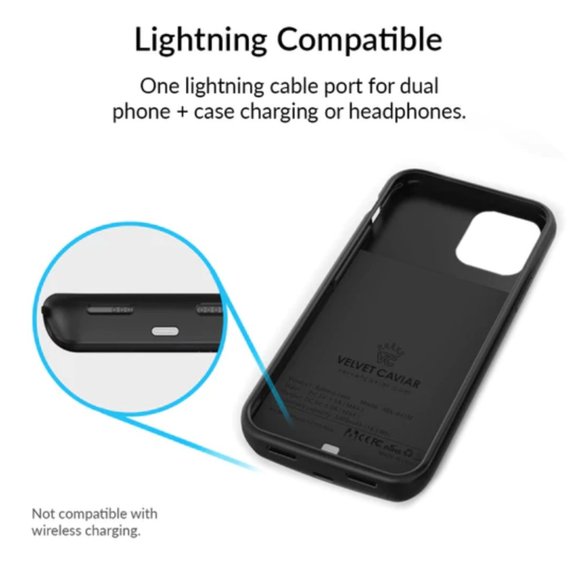 Black ReCharge™ Case: Iphone 12 Pro - Picture 2 of 4